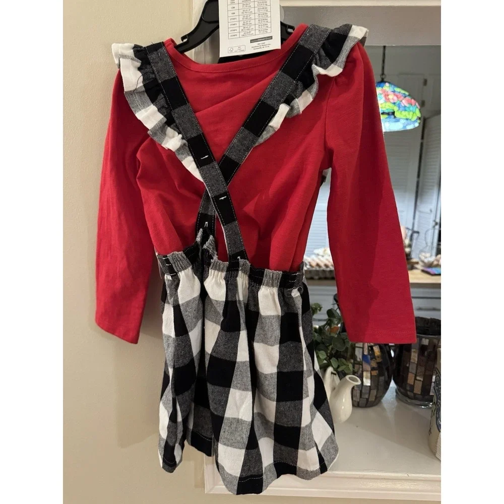 Wonder Nation Girls 3 Piece Skirt, Shirt, & Tights Size 4T New With Tags